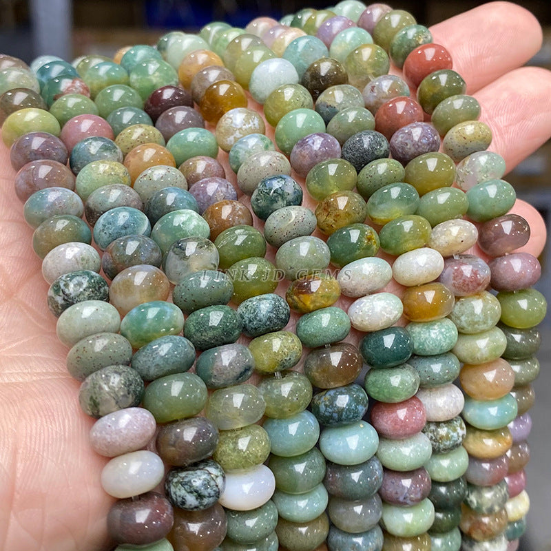 8 * 4 Natural Indian Agate Abacus Beads