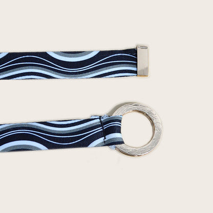 Pattern ring buckle thin belt
