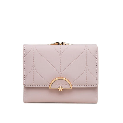 Semi-circular printed hardware buckle wallet