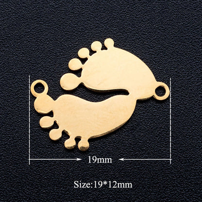 5 piezas/paquete Colgante de acero de titanio en forma de corazón con infinitas notas musicales 