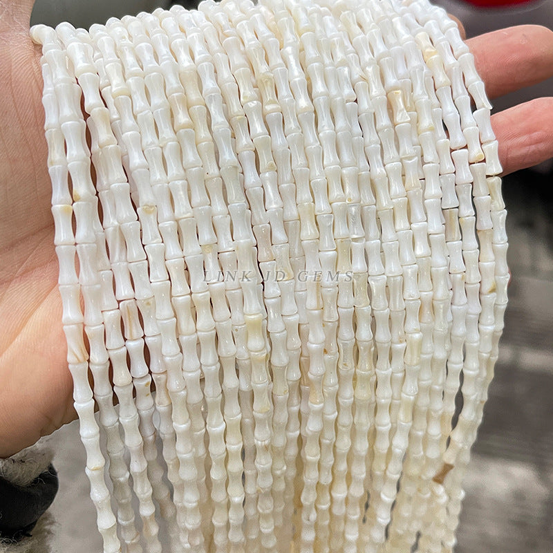7-8Mm natural freshwater white shell beads