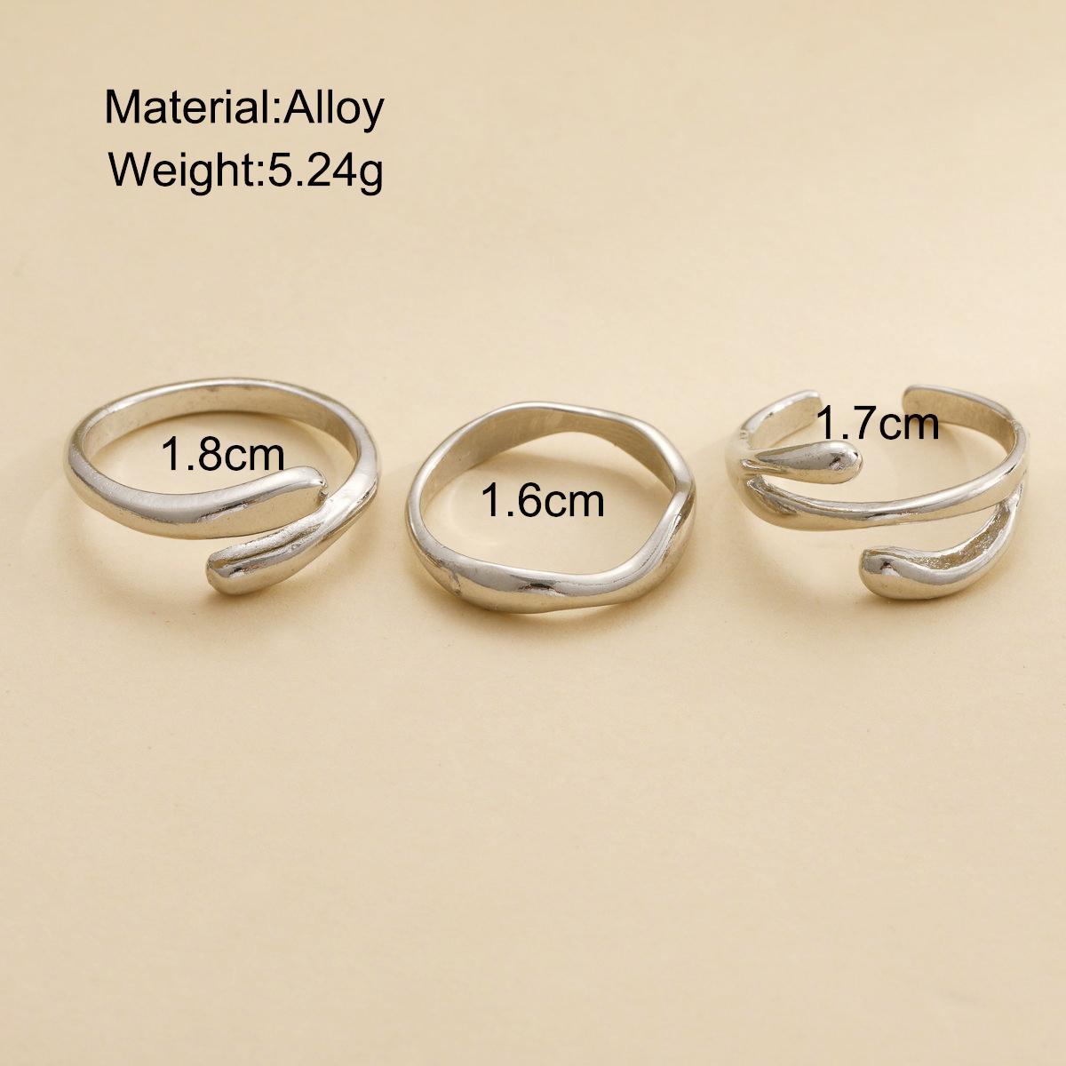 Irregular Water Drop Ring Set