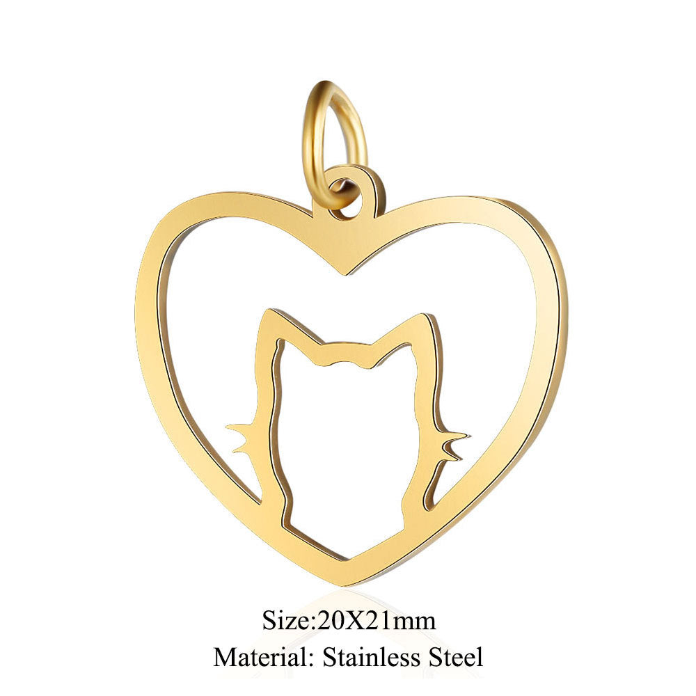 5 pcs/titanium steel jewelry connecting accessories pendant