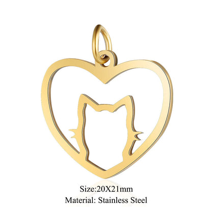 5 pcs/titanium steel jewelry connecting accessories pendant