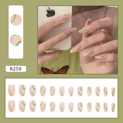 Pegatinas para uñas estilo ballet removibles 