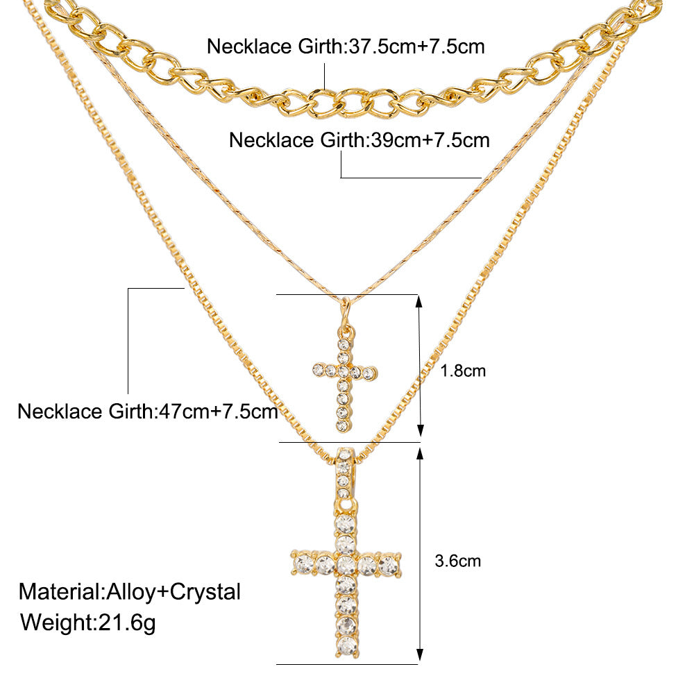 Diamond Cross Pendant Necklace
