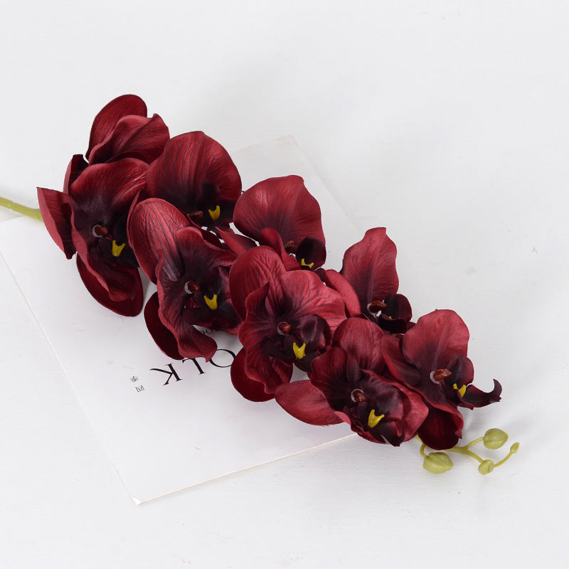 9 autumn color Phalaenopsis artificial flowers