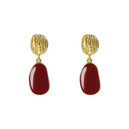 Pendientes retro rojos 