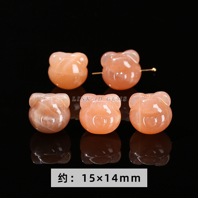 Orange moonstone carving sunstone
