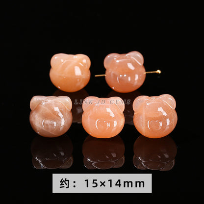 Orange moonstone carving sunstone