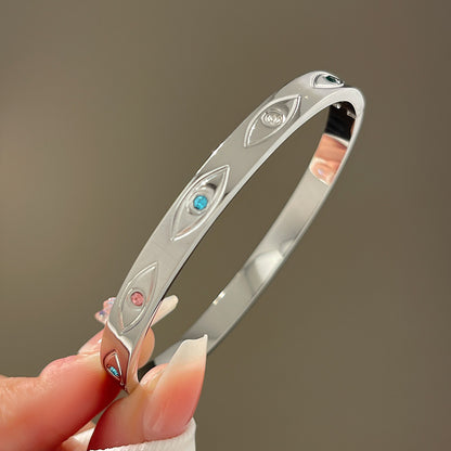 Four-leaf clover gypsy titanium steel bracelet