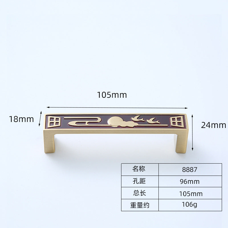 Chinese black copper handle