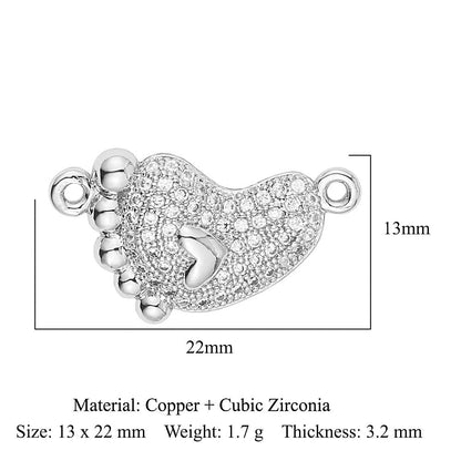 Copper zircon DIY jewelry accessories dripping love