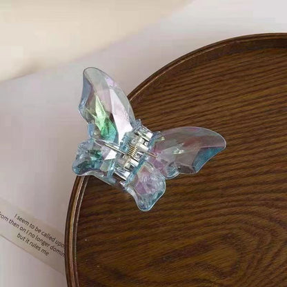 Grab clip butterfly ice crystal transparent