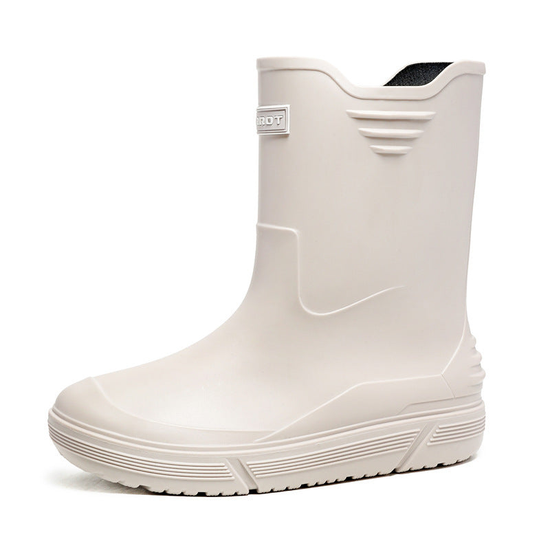 Thick-soled wear-resistant rain boots for men