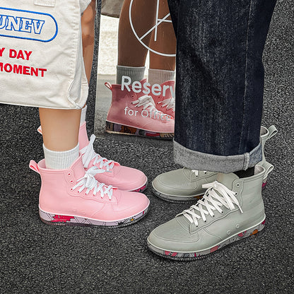 Rain boots couple versatile waterproof glue shoes
