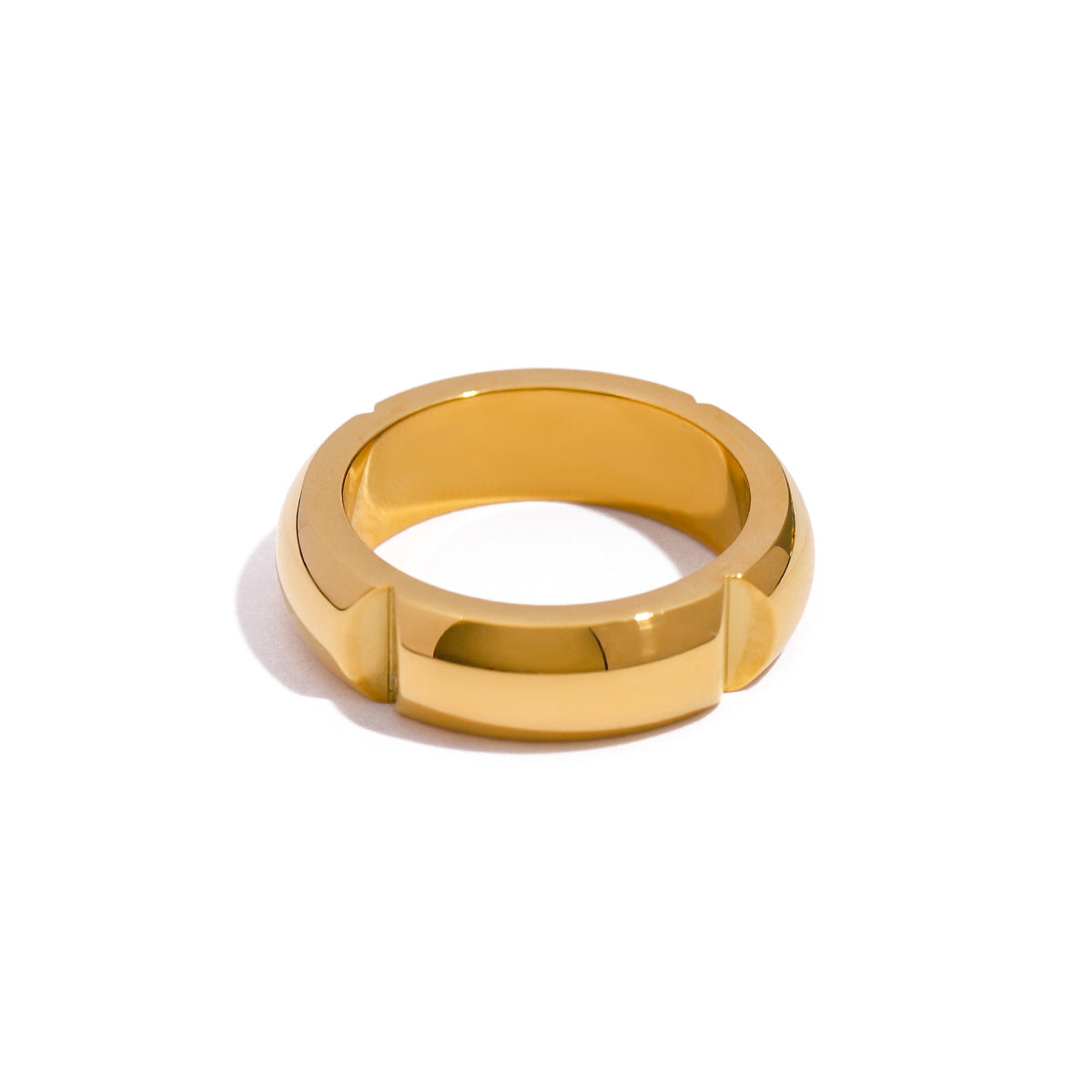 18k gold stainless steel simple ring