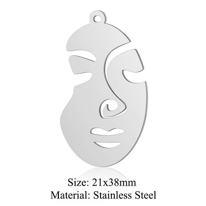 5 pcs/bag witch titanium steel pendant peach heart cross