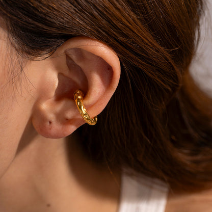 Stainless Steel Hammered Ear Clips