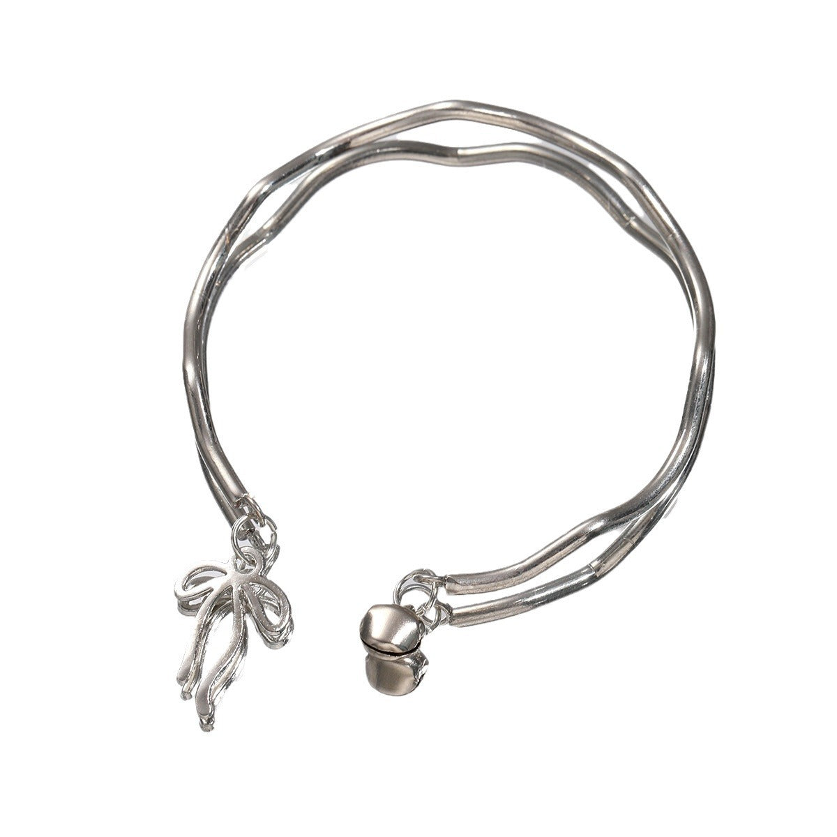 Mobius Ring Silver Bow Bracelet