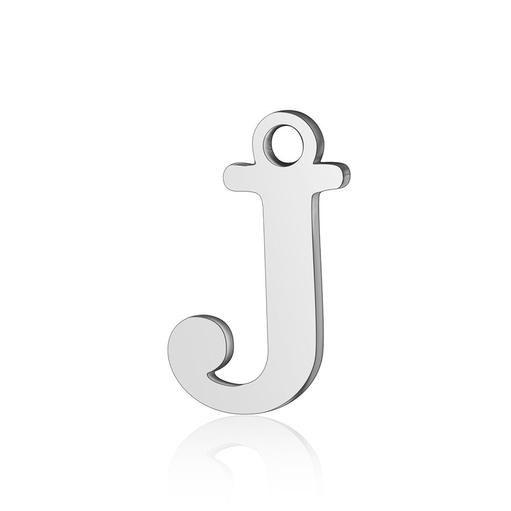 5 pcs/bag letter titanium steel pendant