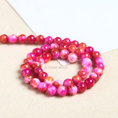 Colored Persian jade loose beads chalcedony round beads