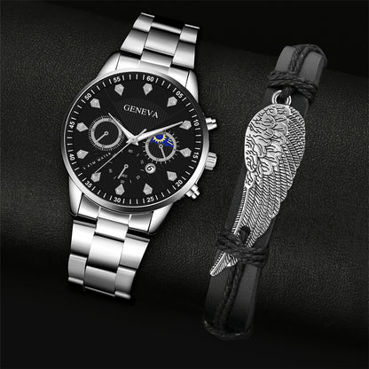 Casual quartz watch bracelet set