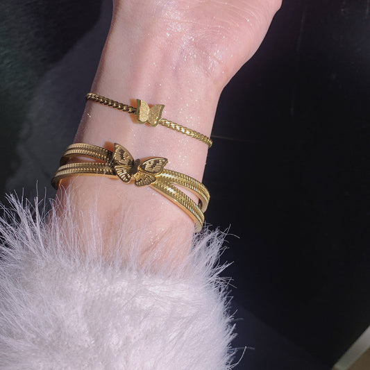 Titanium steel French retro bracelet geometry