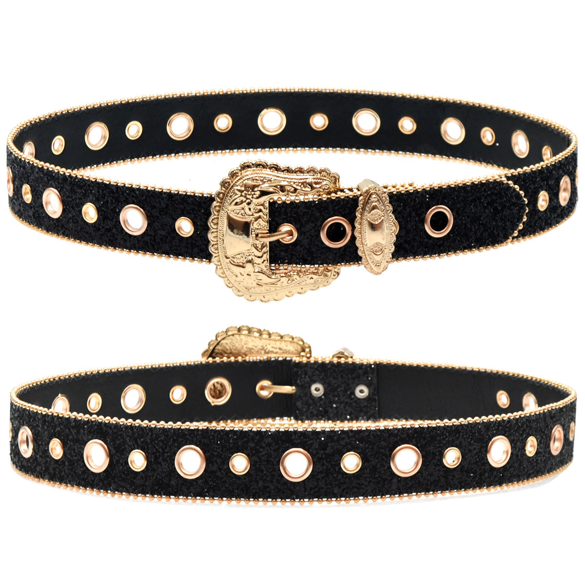 Rhinestone belt female ins design sense