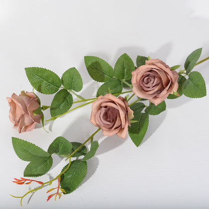 3 small Paris rose artificial flowers