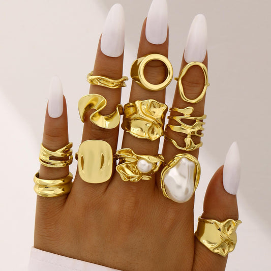 Irregular Pearl Wrap Ring