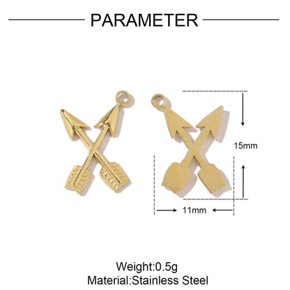 Geometric Threaded Gold Nugget Lucky Bag Titanium Steel Pendant