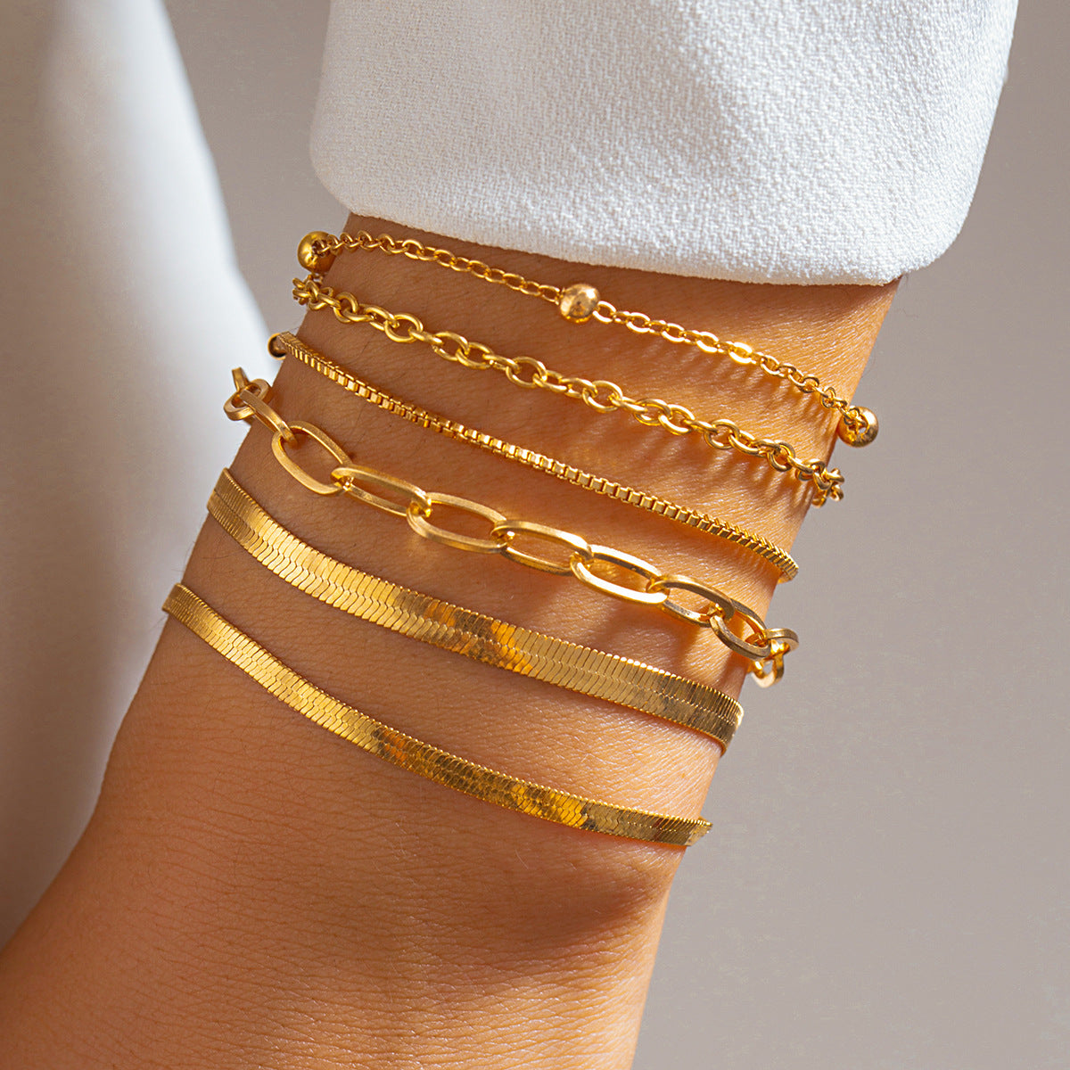 Hip Hop Snake Bone Chain Bracelet