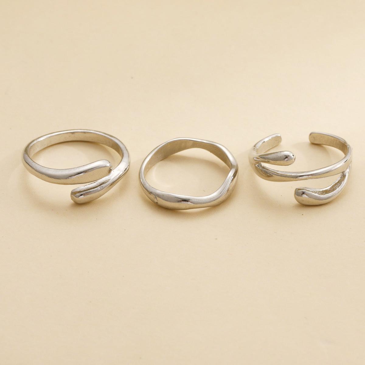 Irregular Water Drop Ring Set