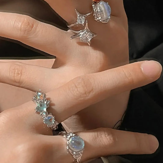 Zircon Star Irregular Open Ring