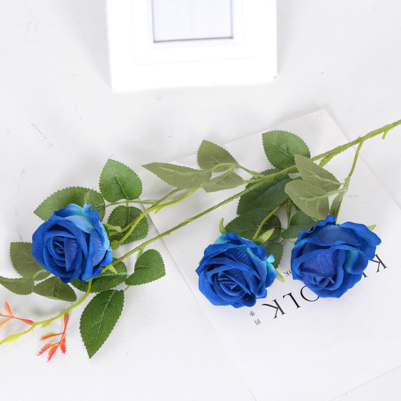 Artificial flowers blue series flowers plastic flowers wholesale