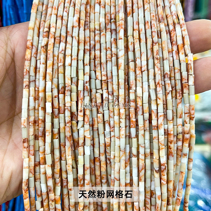 2X4mm agate round tube beads loose beads