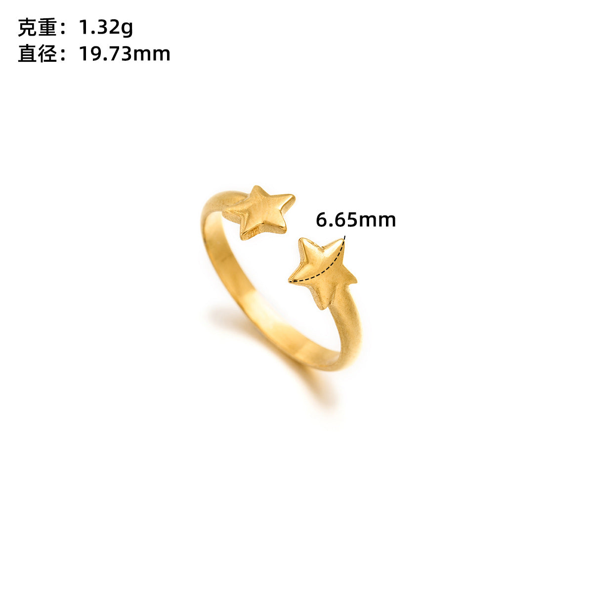 Stainless steel love open ring