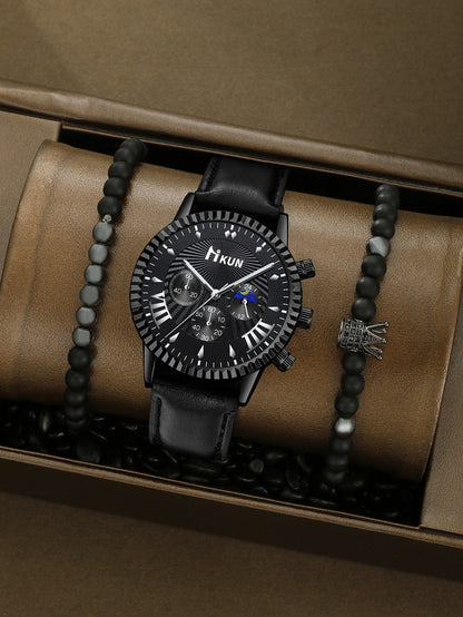 Watch Personalized Alloy Beaded Bracelet Set