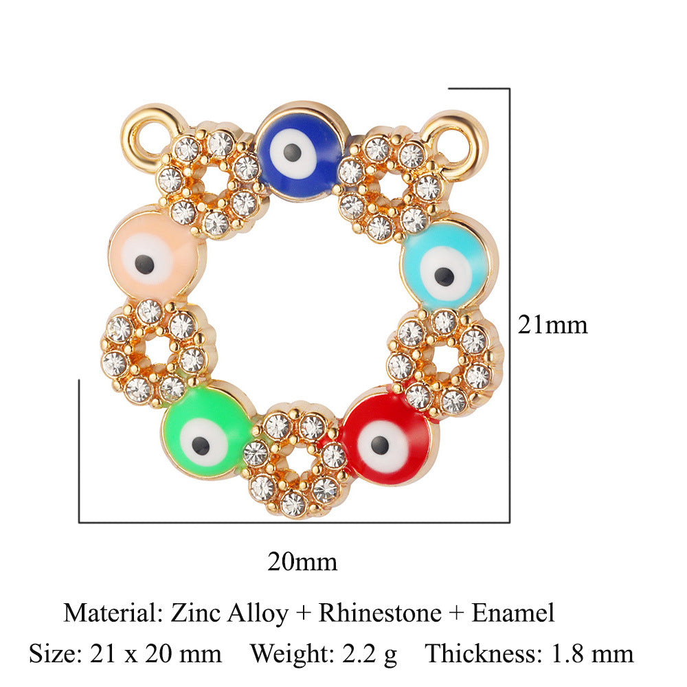 5 pcs/bag, palm eye, alloy necklace, earrings, pendant.