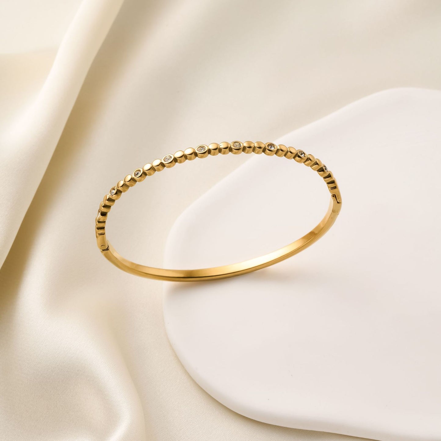 Stainless Steel Gypsy Star Diamond Bracelet