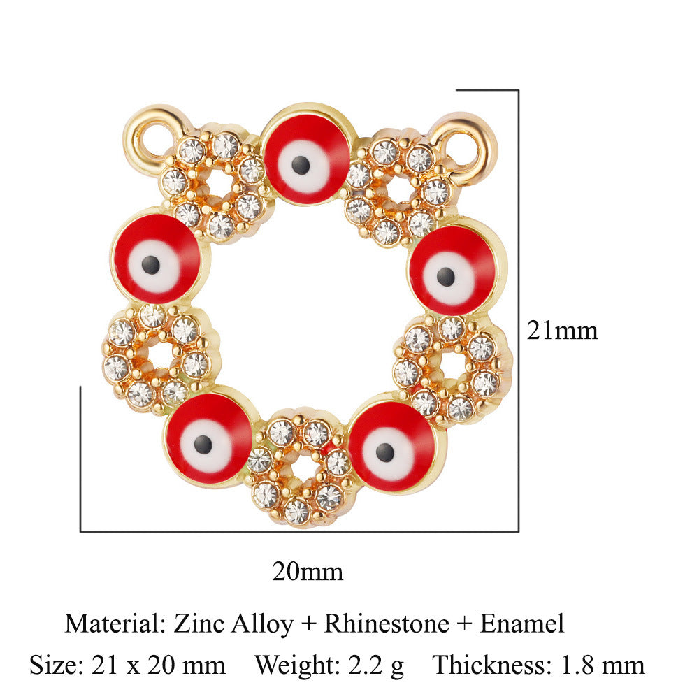 5 pcs/bag, palm eye, alloy necklace, earrings, pendant.