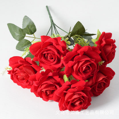 Artificial flower 7 heads Aisha rose