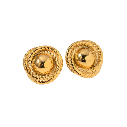 Threaded Round Earrings