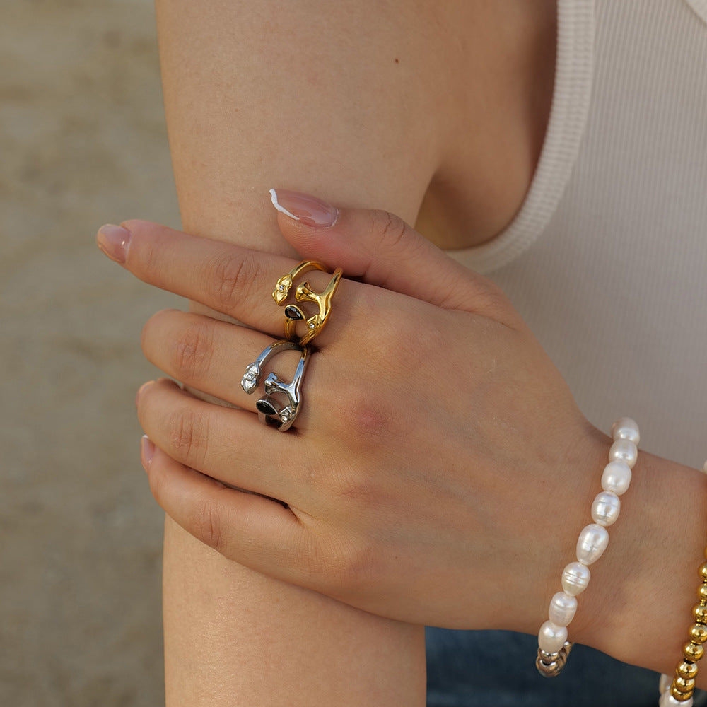 Geometric open ring fashion