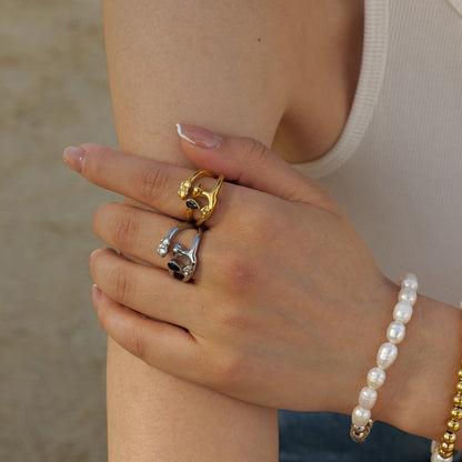 Geometric open ring fashion