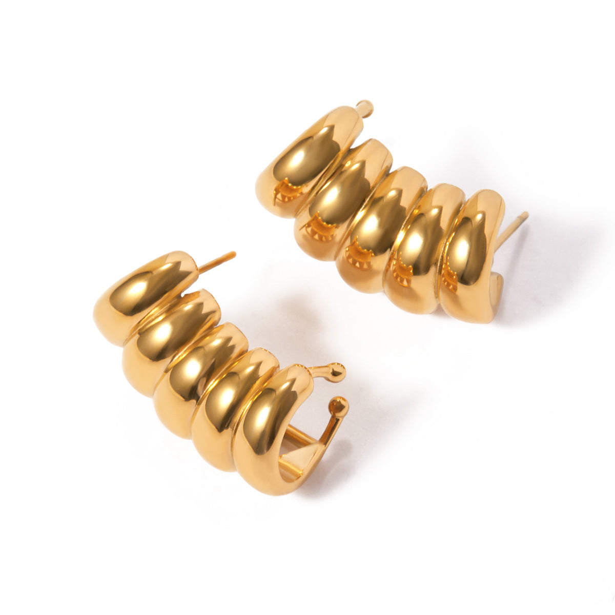 Striped Hollow Earrings