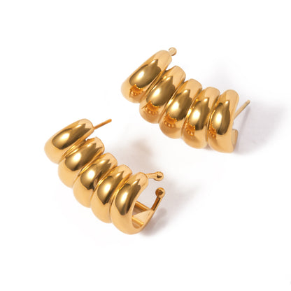 Striped Hollow Earrings