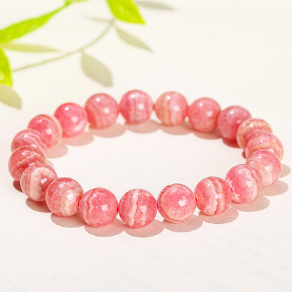 Pulsera de piedra roja simple de un solo círculo 