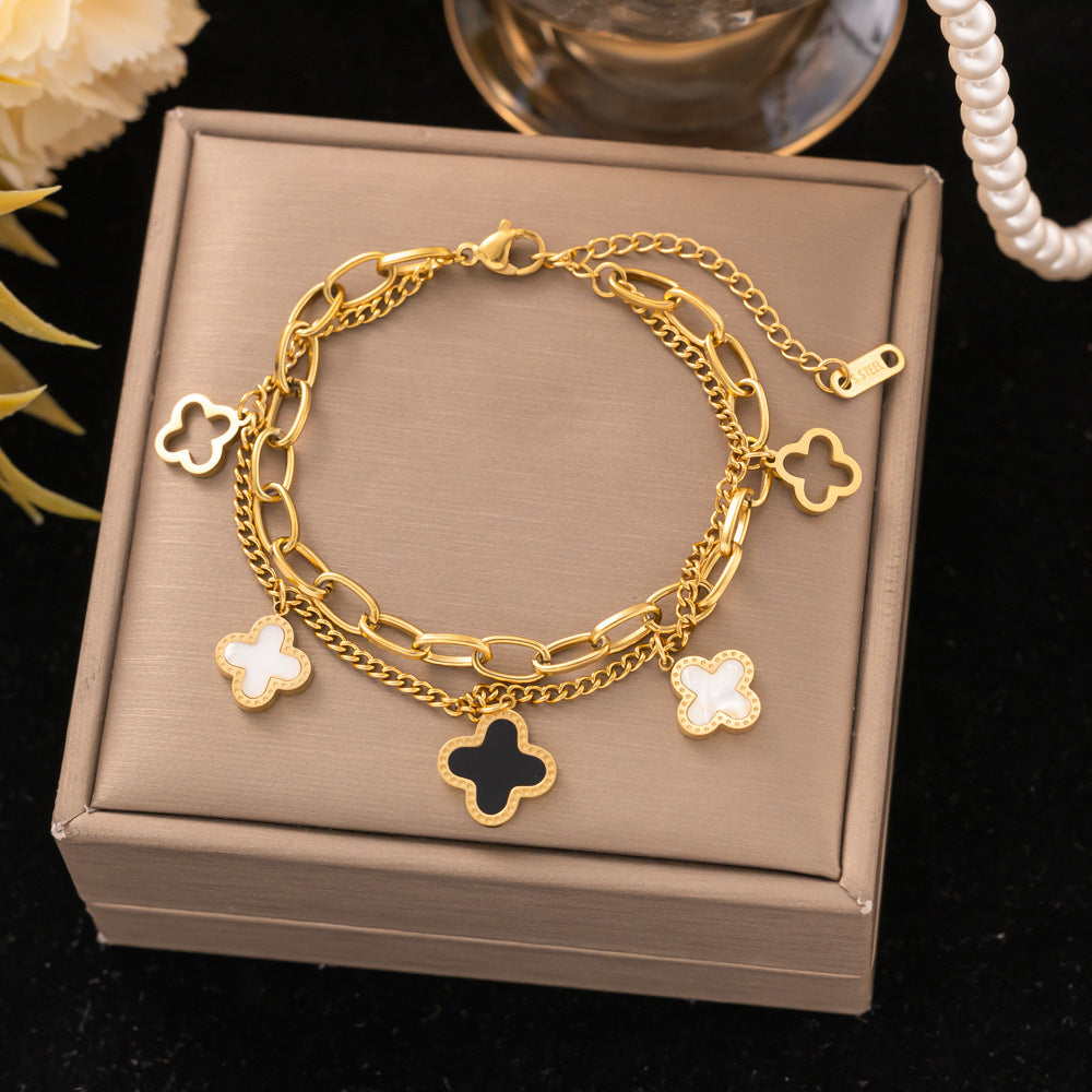 18K Gold Titanium Steel Bracelet